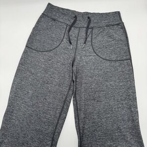 Lululemon Sz 6 Wide Leg Crop Spa Pants Heathered Core Dark Gray Retreat Yourself